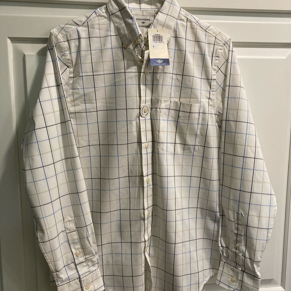 Dockers Small Mens windowpane shirt